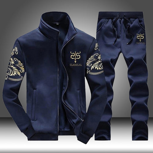 Brand Men Sportswear Sets Running Sports Fitness Tracksuit Male