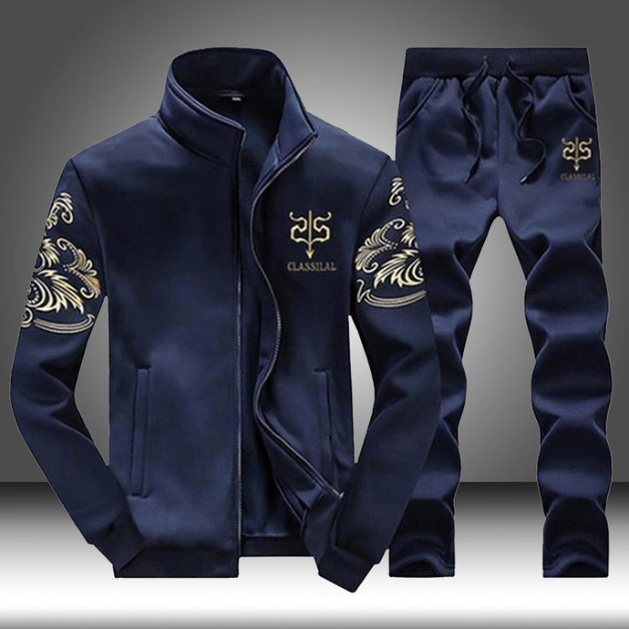 Brand Men Sportswear Sets Running Sports Fitness Tracksuit Male