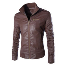 Load image into Gallery viewer, DIHOPE 2020 Motorcycle Leather Jacket Men Men's
