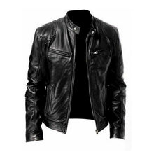 Load image into Gallery viewer, DIHOPE 2020 Motorcycle Leather Jacket Men Men's