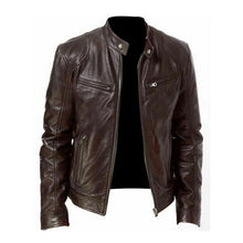 Load image into Gallery viewer, DIHOPE 2020 Motorcycle Leather Jacket Men Men's