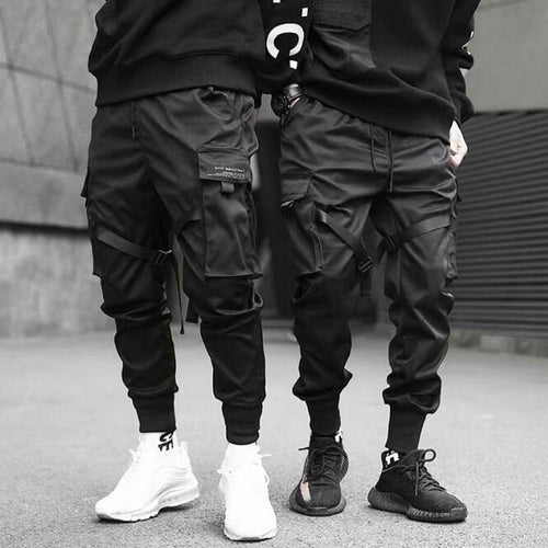 2020 Hip Hop Boy Multi-pocket Elastic Waist Design Harem Pant